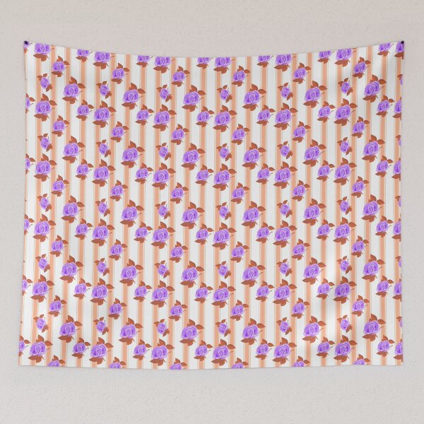Item preview, Autumn roses in stripes designed and sold by MadameCat-Art.