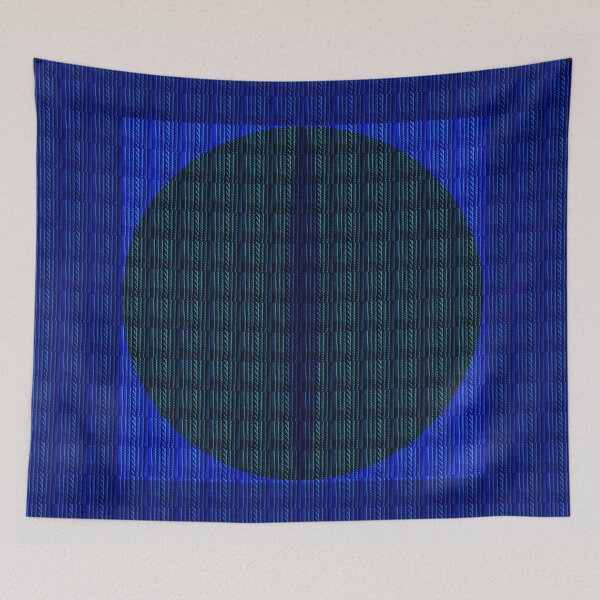 Item preview, Blue Geometric Art Cable Knit Pattern  designed and sold by vortexatelier.