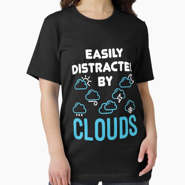 Vista previa del artículo con la obra «Se distrae fácilmente con las nubes Meteorología Meteorólogo Weatherman», diseñado y vendido por jaygo.