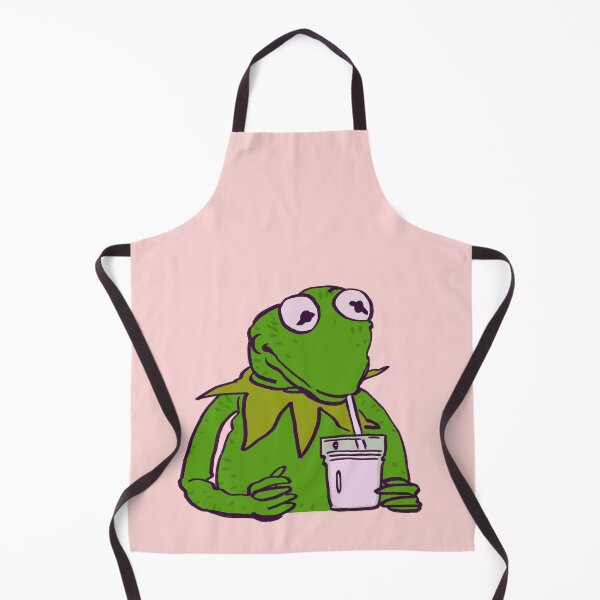Item preview, I draw that picture of kermit the frog drinking his glass of milk with a straw. The muppets series. designed and sold by RansRoom.