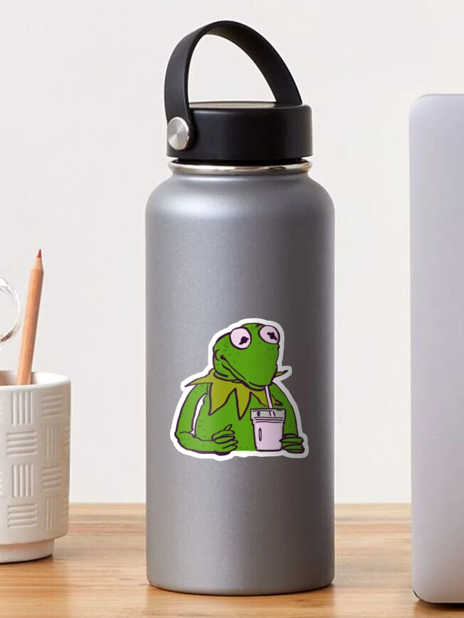 Disney Kermit the Frog Stainless Steel Water Bottle Built In Straw