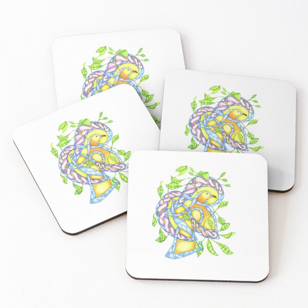 Item preview, Celtic Knotwork Braid Blue Bird in Leaves designed and sold by PencilandBrush.