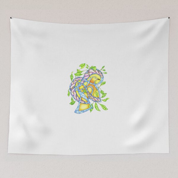Item preview, Celtic Knotwork Braid Blue Bird in Leaves designed and sold by PencilandBrush.