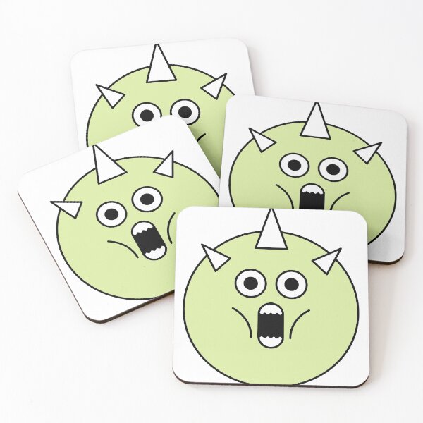 Item preview, Wide-mouthed Green Cute Monster Emoji designed and sold by PosterpartyCo.