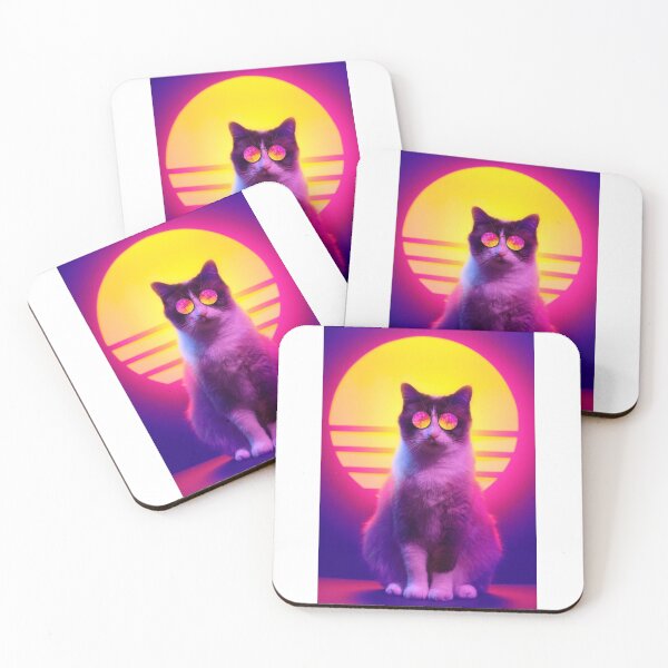 Item preview, Sunset Sunglasses Fluor Cat designed and sold by 2MdesignStore.