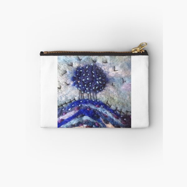 Item preview, Blue Trees Felted Textile Art designed and sold by Wendy Early Textile Art.