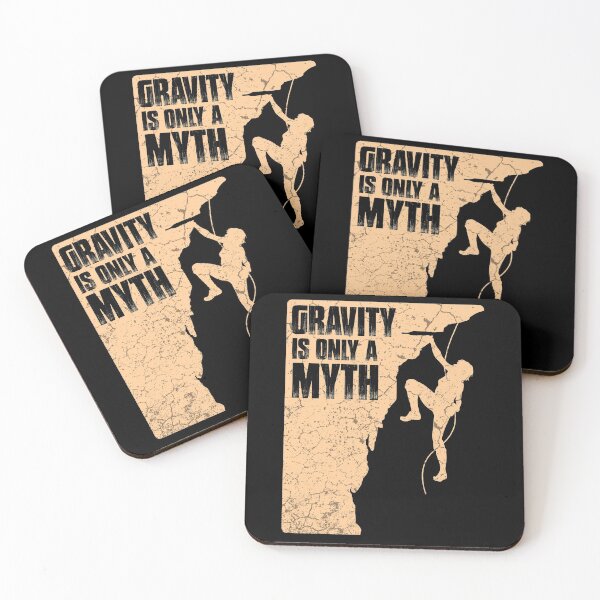 Item preview, Gravity is a myth - rock climbers designed and sold by Mila1946.