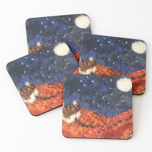 Item preview, Full Moon Cottage Felted Textile Art designed and sold by Wendy Early Textile Art.