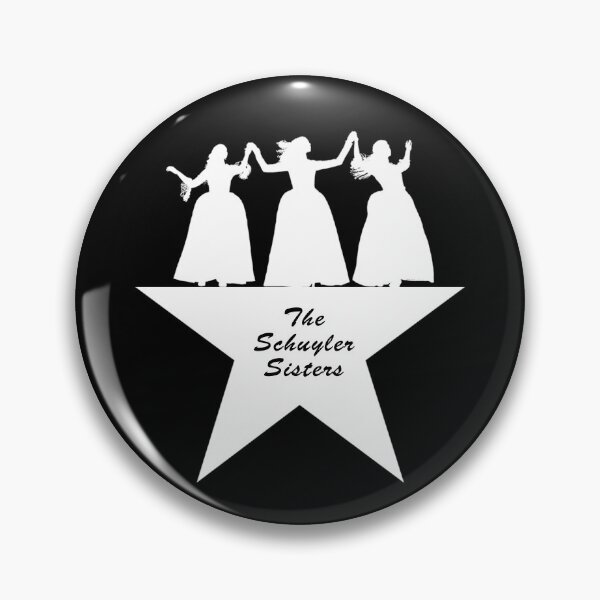 Item preview, Schuyler sisters Hamilton broadway text logo masks and tee-shirts designed and sold by wiggy38.
