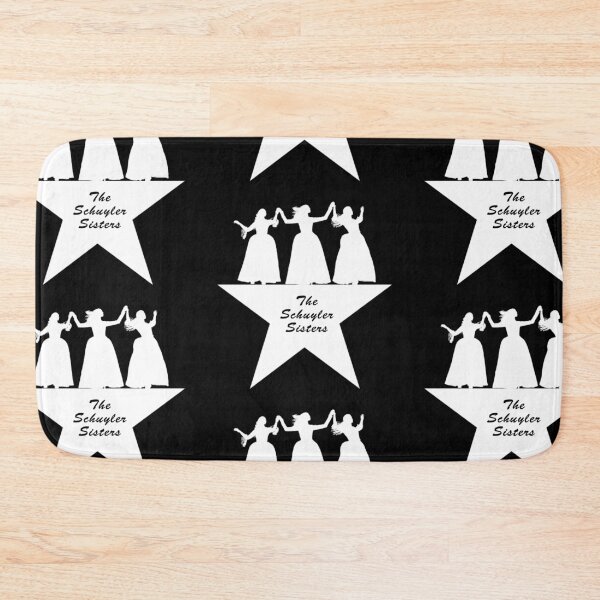 Item preview, Schuyler sisters Hamilton broadway text logo masks and tee-shirts designed and sold by wiggy38.