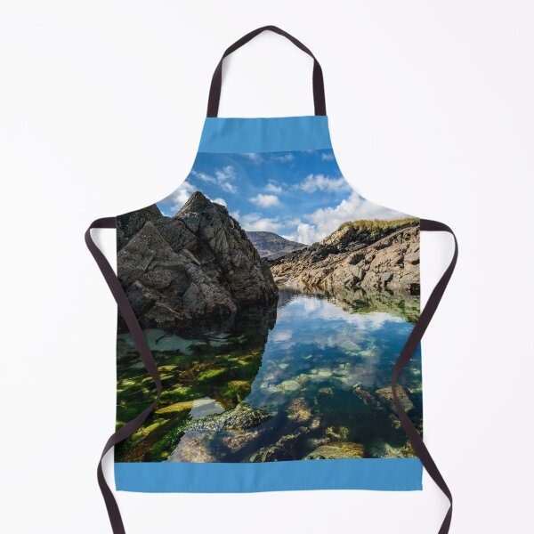 Item preview, Atlantic Ocean, rocky shores and blue cloudy skies in Ardara, County Donegal, Ireland designed and sold by AlbertMi.