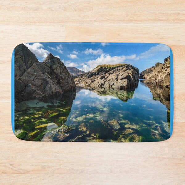 Item preview, Atlantic Ocean, rocky shores and blue cloudy skies in Ardara, County Donegal, Ireland designed and sold by AlbertMi.