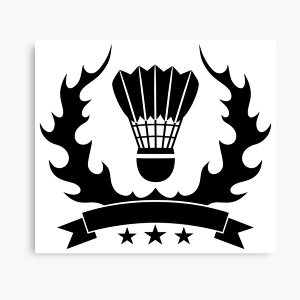 Vintage style badminton design Canvas Print