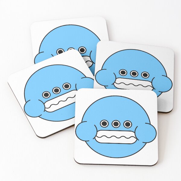 Item preview, Grinning Blue Cute Monster Emoji designed and sold by PosterpartyCo.