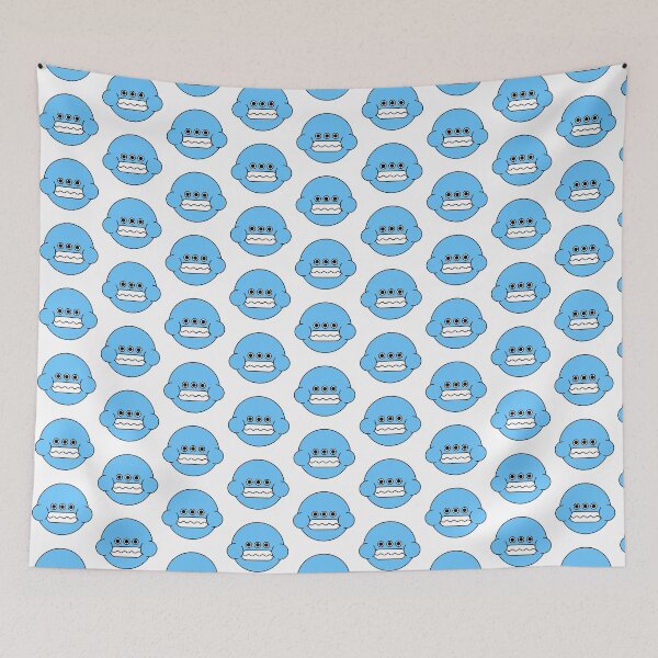 Item preview, Grinning Blue Cute Monster Emoji designed and sold by PosterpartyCo.
