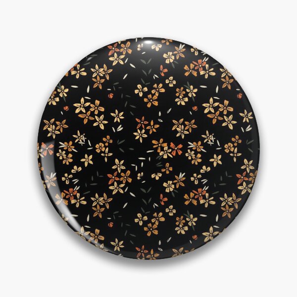 Item preview, Black, Orange, Olive Simple Ditsy Floral designed and sold by StudioPosies.