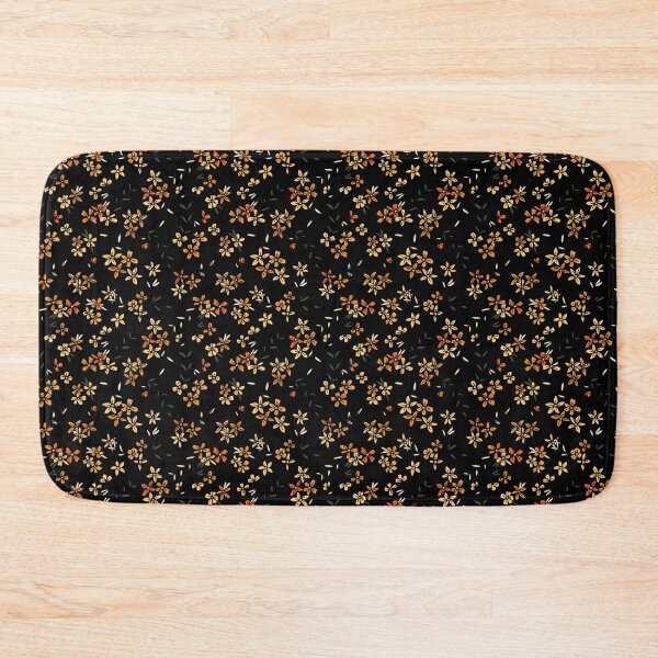 Item preview, Black, Orange, Olive Simple Ditsy Floral designed and sold by StudioPosies.