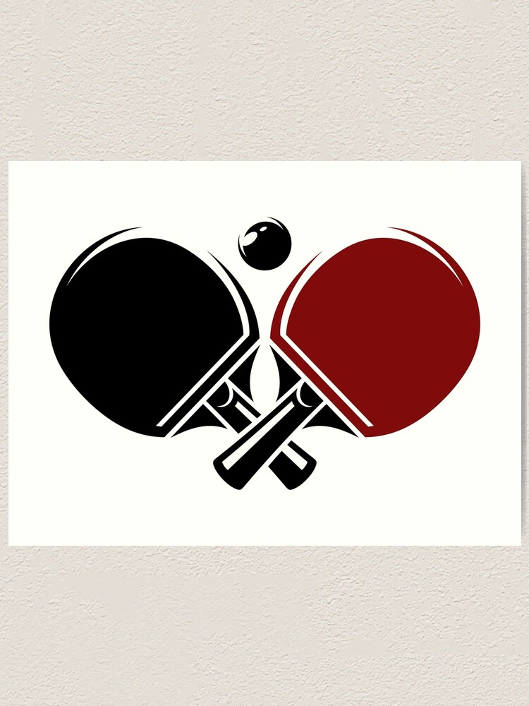 Table Tennis Logos Design Art Print By Lovingangela Redbubble 5182