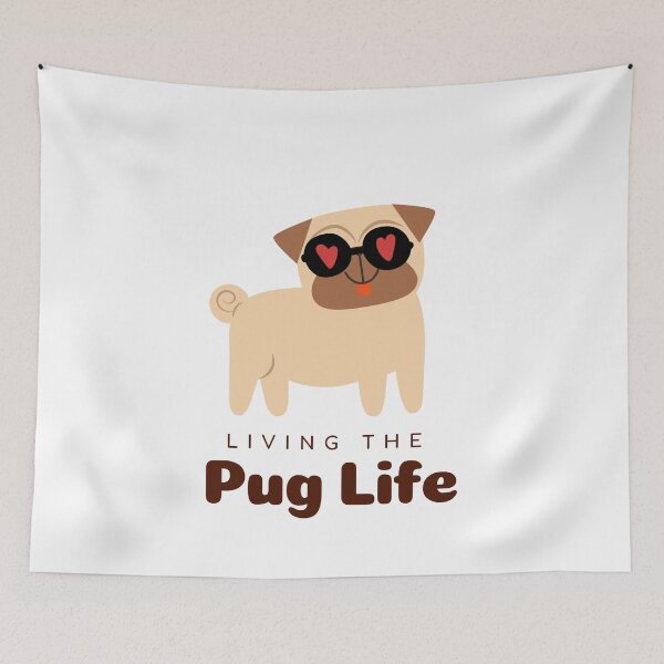 Item preview, Living The Pug Life designed and sold by dogsfeel.