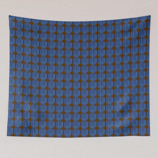 Item preview, Cable Knit Circles Luxe Pattern - Blue of Brown designed and sold by vortexatelier.