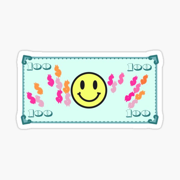 Smiley money Sticker