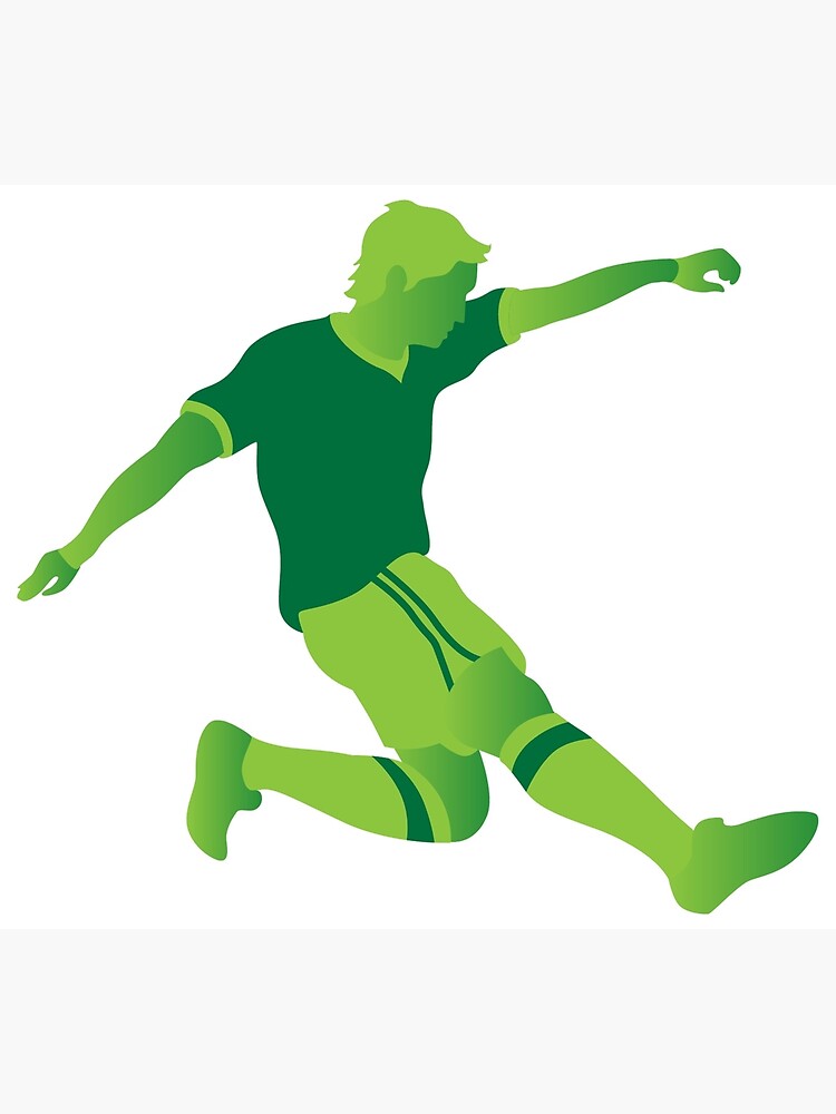 Jugador de fútbol verde Lámina artística