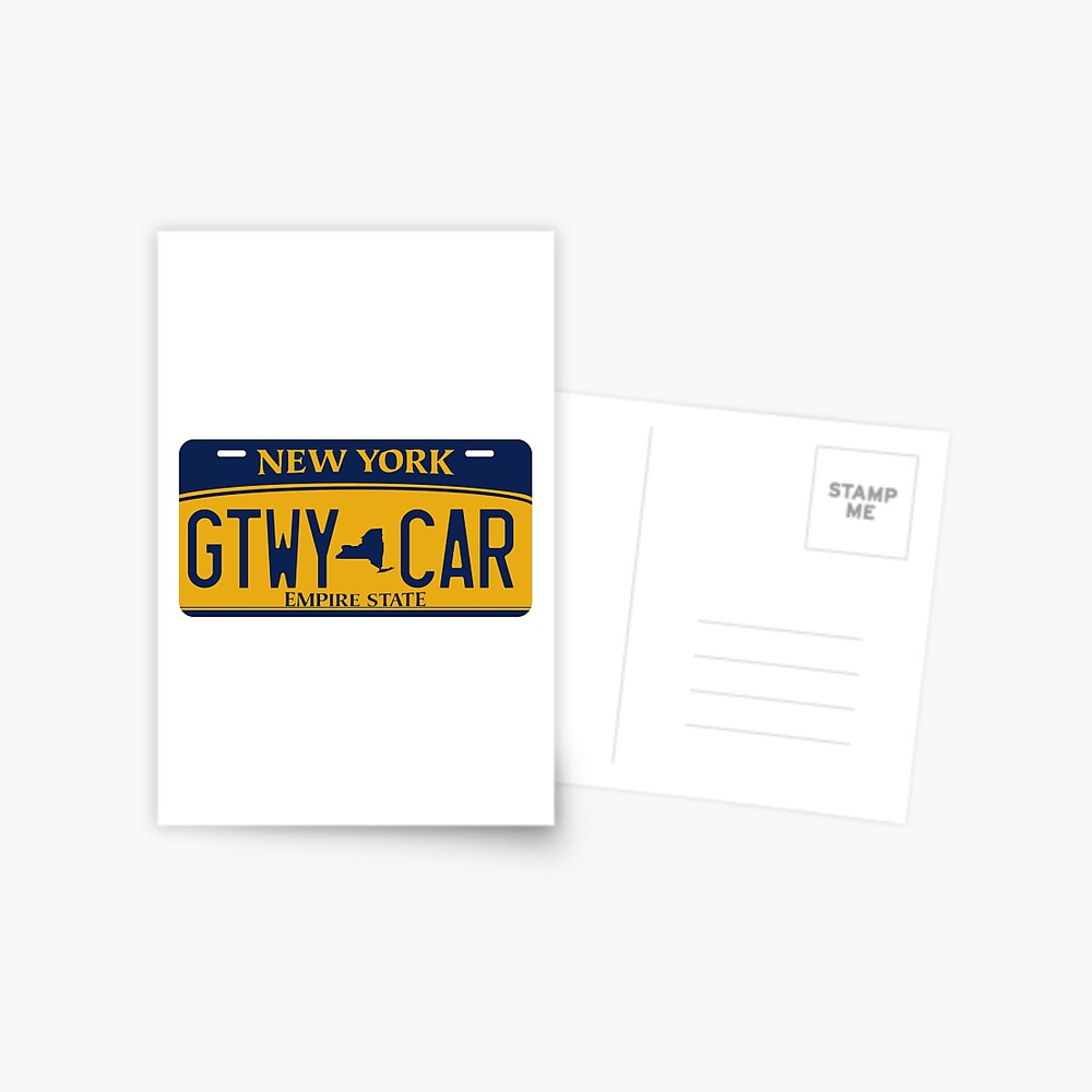 "Getaway Car License Plate" Postcard for Sale by taraliz24 Redbubble