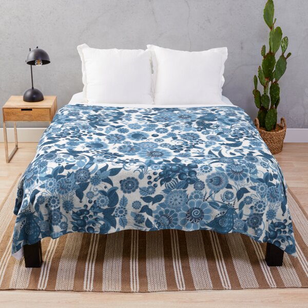 Item preview, DIGITAL TRENDS VINTAGE FLORAL GARDEN PATTERN - BLUE designed and sold by THE AMERICAN TEEVANGELIST.
