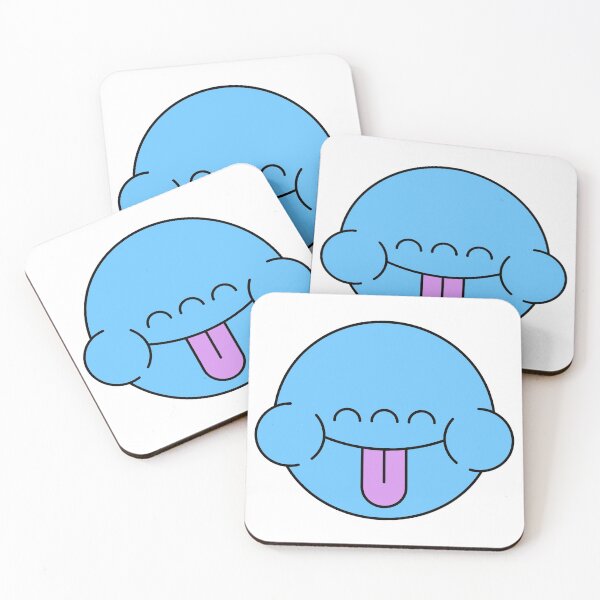 Item preview, Toungue Out Cheeky Blue Cute Monster Emoji designed and sold by PosterpartyCo.