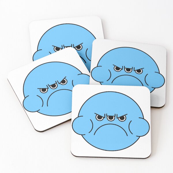 Item preview, Angry Cute Blue Monster Emoji designed and sold by PosterpartyCo.