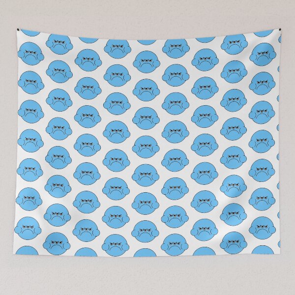 Item preview, Angry Cute Blue Monster Emoji designed and sold by PosterpartyCo.
