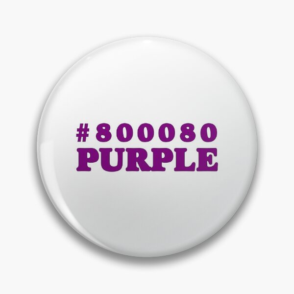 Item preview, Purple Hex Code Color #800080 designed and sold by MinimalSketches.