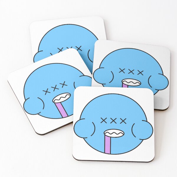 Item preview, Thirsty Drooling Blue Cute Monster Emoji designed and sold by PosterpartyCo.