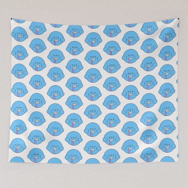 Item preview, Thirsty Drooling Blue Cute Monster Emoji designed and sold by PosterpartyCo.