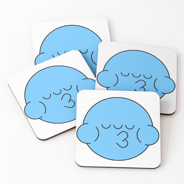 Item preview, Pucker Lips Blue Cute Monster Emoji designed and sold by PosterpartyCo.