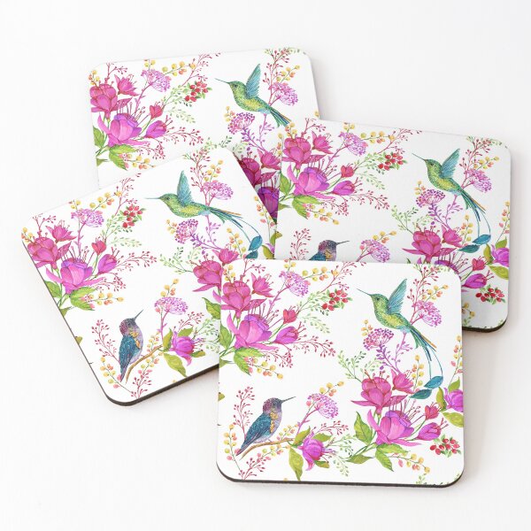 Item preview, Hummingbird Floral Pattern 01 designed and sold by AlokeDesigns.