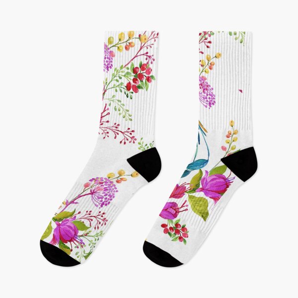 Item preview, Hummingbird Floral Pattern 01 designed and sold by AlokeDesigns.