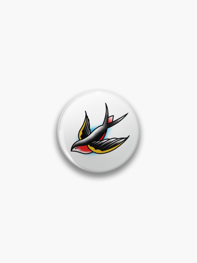 Large American Traditional Tattoo Swallow Vinyl Sticker  Etsy India