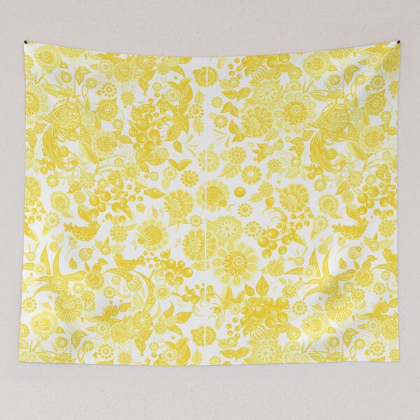 Item preview, DIGITAL TRENDS VINTAGE FLORAL GARDEN PATTERN -SUNNY YELLOW designed and sold by THE AMERICAN TEEVANGELIST.