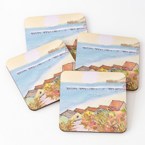 Item preview, To The Beach Huts designed and sold by Janeclarbour.