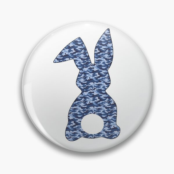 Item preview, Easter Bunny Behind with Big Round Tail | Blue Camo Bun designed and sold by Rabbitti.