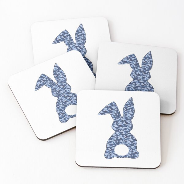 Item preview, Easter Bunny Behind with Big Round Tail | Blue Camo Bun designed and sold by Rabbitti.