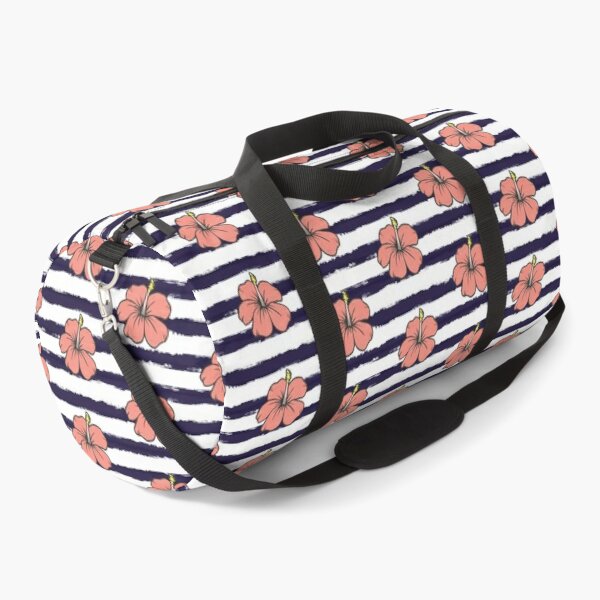 Pink hibiscus pattern Duffle Bag