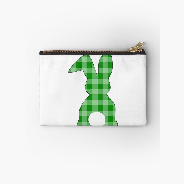 Item preview, Easter Bunny Behind with Big Round Tail | Green Gingham Bun designed and sold by Rabbitti.