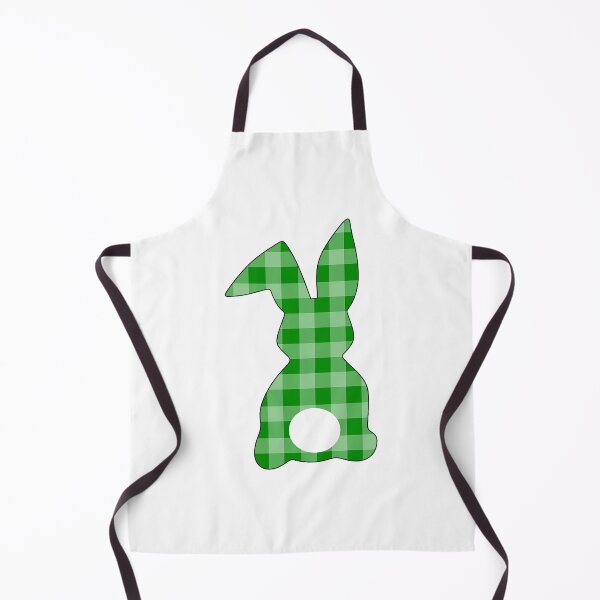 Item preview, Easter Bunny Behind with Big Round Tail | Green Gingham Bun designed and sold by Rabbitti.