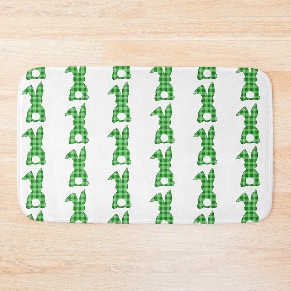Item preview, Easter Bunny Behind with Big Round Tail | Green Gingham Bun designed and sold by Rabbitti.