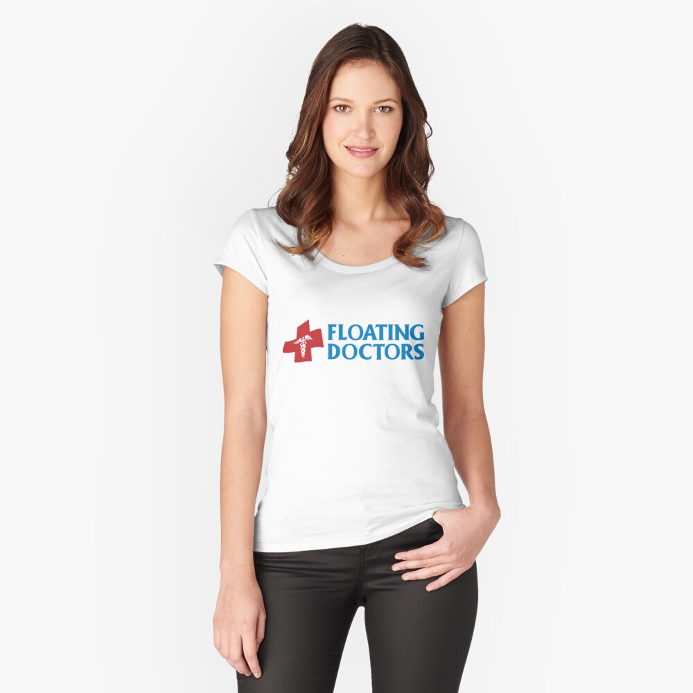 Vista previa del artículo con la obra «Camiseta entallada de cuello ancho», diseñado y vendido por FloatingDoctors.