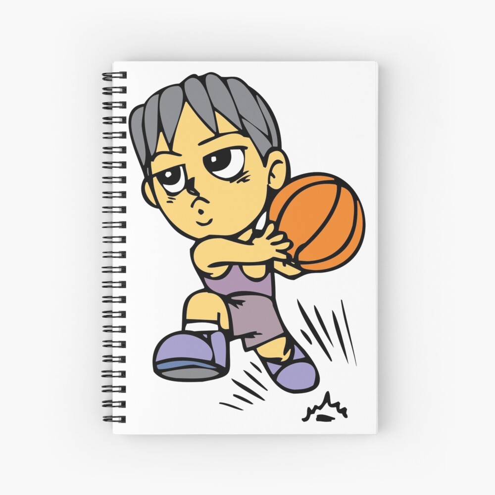 Cuaderno de espiral «Arte de dibujos animados de baloncesto» de  lovingangela | Redbubble