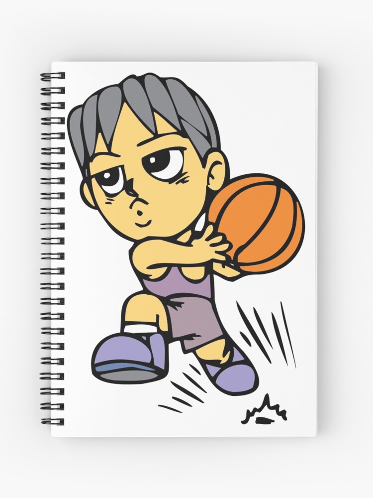 Cuaderno de espiral «Arte de dibujos animados de baloncesto» de  lovingangela | Redbubble