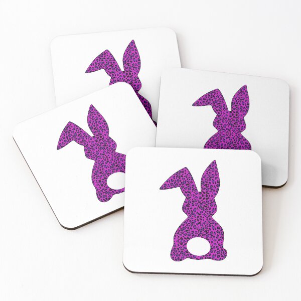 Item preview, Easter Bunny Behind with Big Round Tail | Pink Leopard Bun designed and sold by Rabbitti.